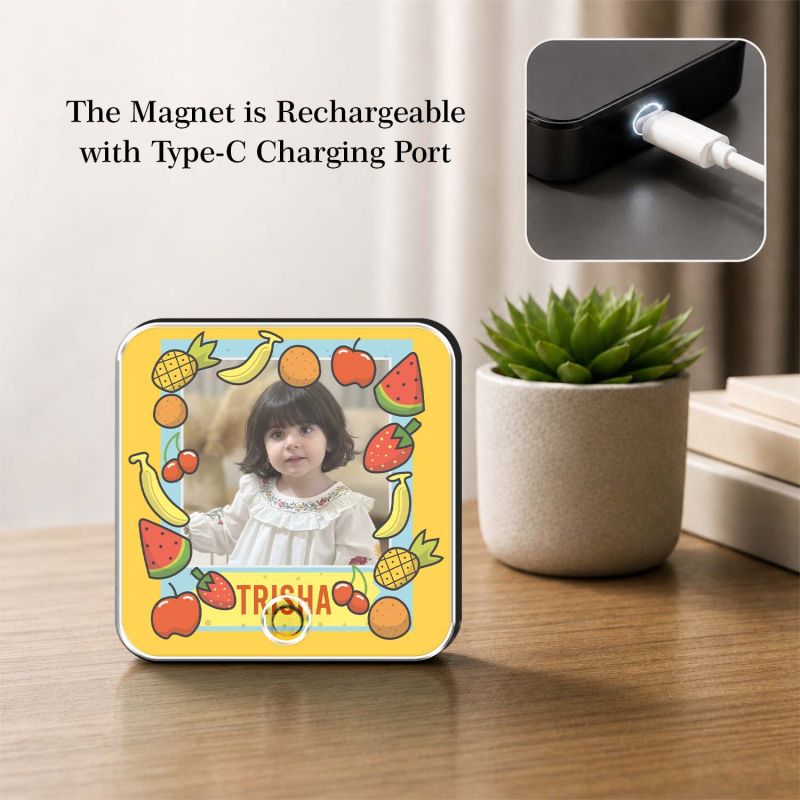Perosnalized Fruits Theme Musical Fridge Magnet for Kids Gift for Music Lover Birthday Gift for Daughter & Son